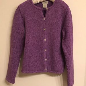 LL Bean Purple knit Sweater. Size XS